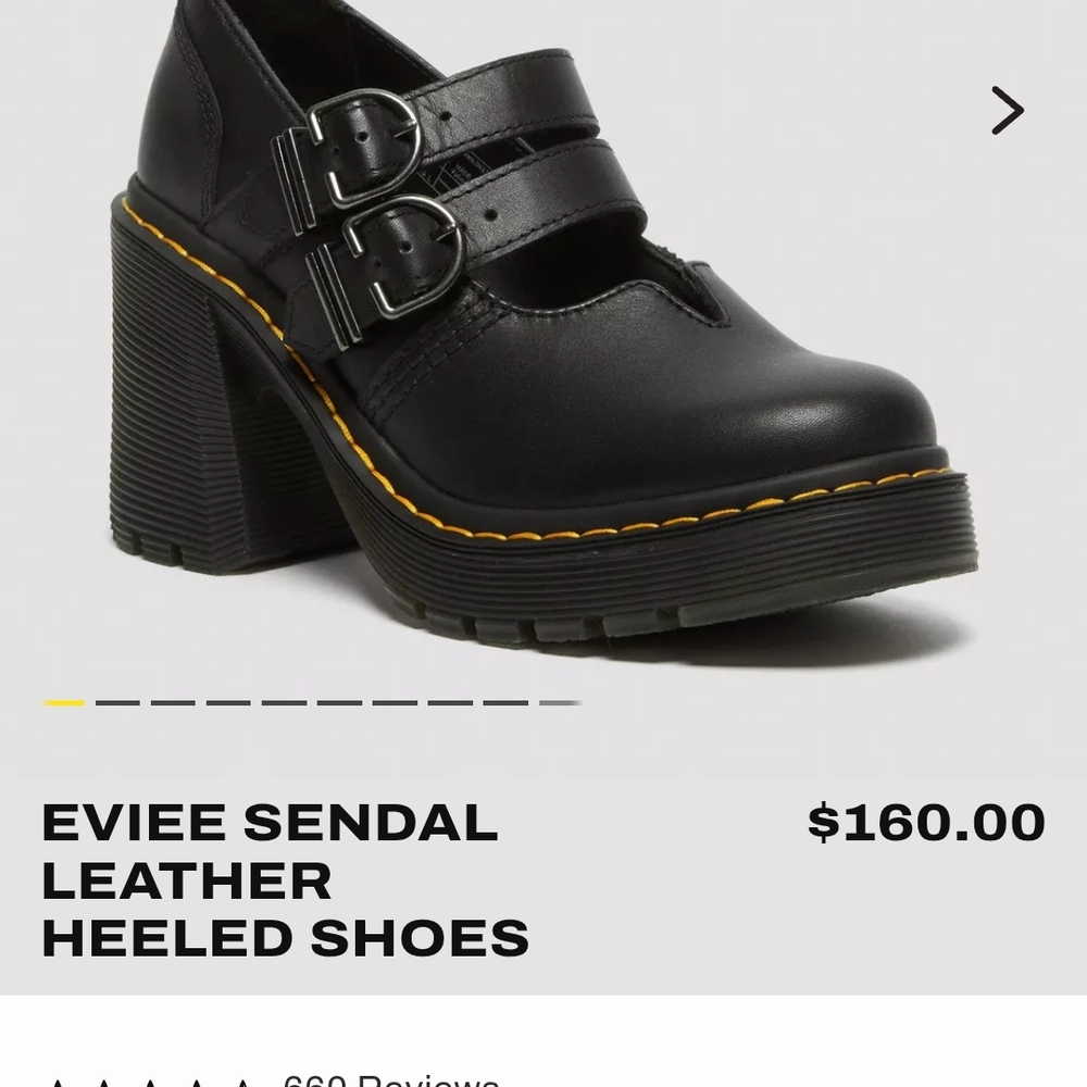 Black Leather Heeled Shoes
